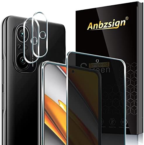Anbel Design AnbzSign [2 חבילה] מגן עדשות מצלמה ומגן מסך פרטיות [2 חבילות] עבור Xiaomi Poco F3 / Xiaomi Mi 11i, אנטי-ספוי